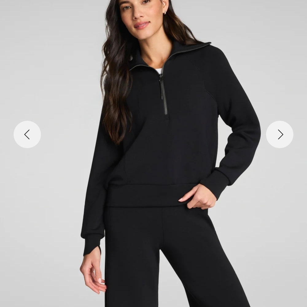 SPANX Black Women's Half-Zip Sweatshirt